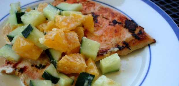 #htmlcaption_2521 Ginger Citrus Salmon with Cucumber and Orange Salsa