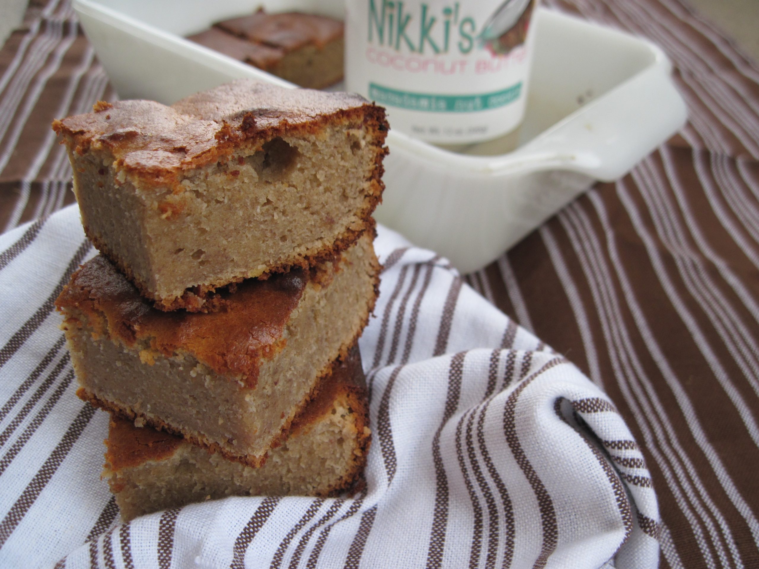 Nikki's Macadamia Nut Banana Bread Squares PaleOMG