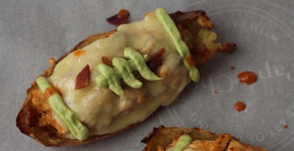 PaleOMG Buffalo Chicken Sweet Potato Skins_1
