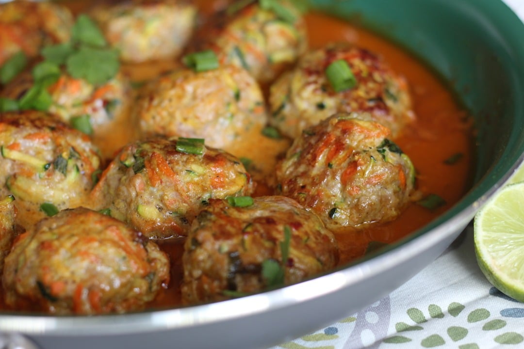 Crockpot Grain Free Meatballs with Purple Cauliflower - Ashley