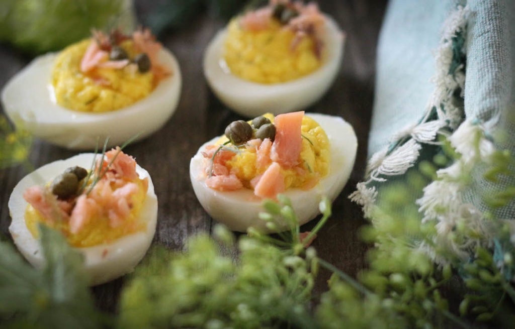 Smoked Salmon Deviled Eggs Recipe, Ina Garten