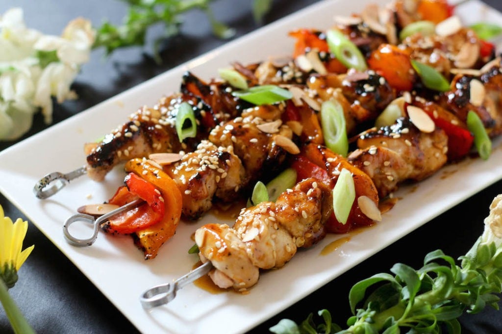 Grilled Honey Mustard Chicken Skewers • Salt & Lavender