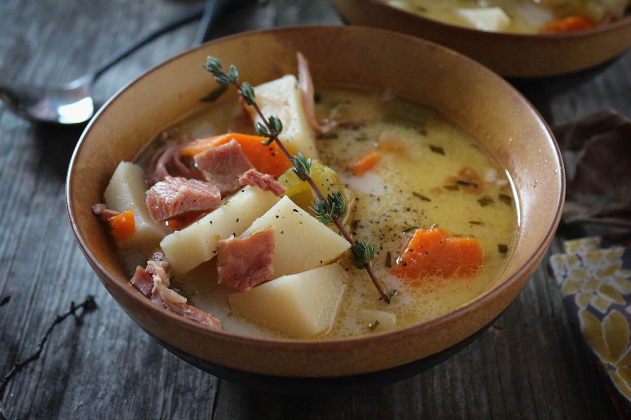 Creamy Hearty Ham Bone Potato Soup Paleomg