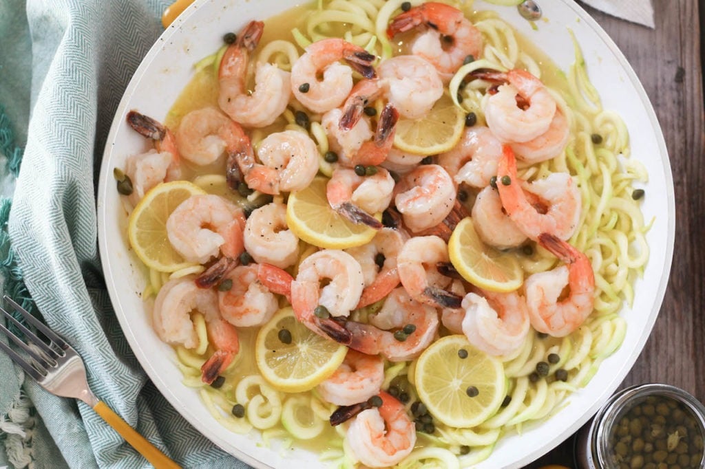 PaleOMG Shrimp Piccata Pasta