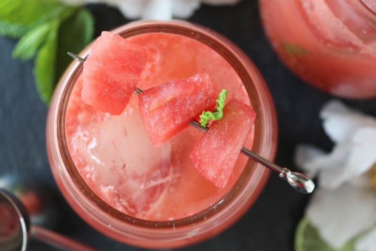 Watermelon Rhubarb Gin Fizz PaleOMG