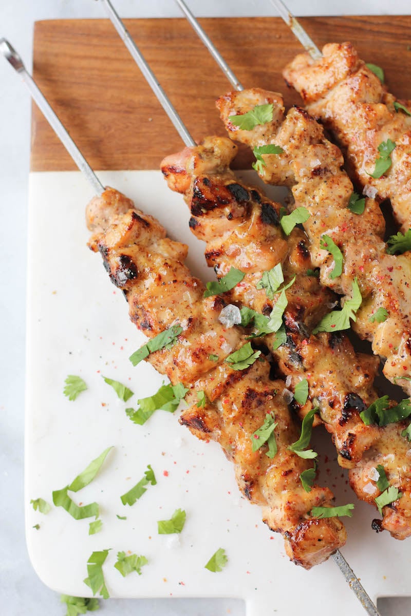 Grilled Honey Mustard Chicken Skewers • Salt & Lavender