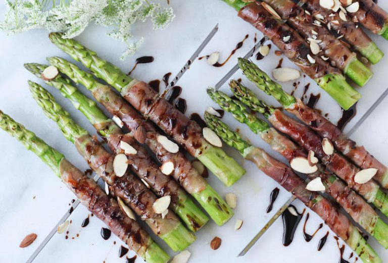 Grilled Prosciutto Wrapped Asparagus Skewers PaleOMG