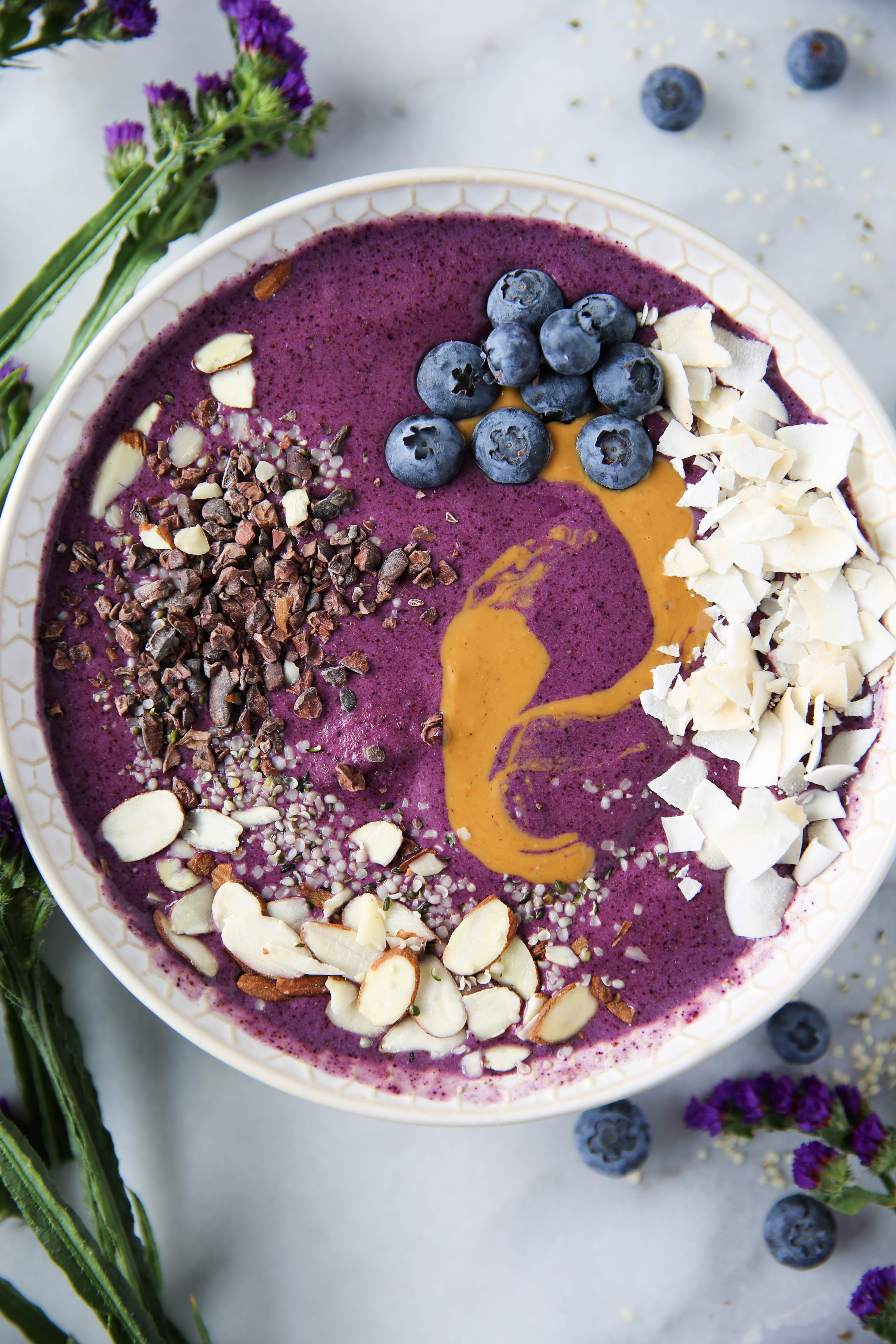 Blueberry Protein Smoothie Bowl (+ cooking video AND special event