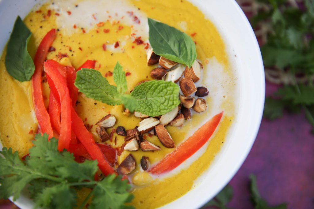 Easy Thai Vegan Pumpkin Curry Soup - CurryTrail