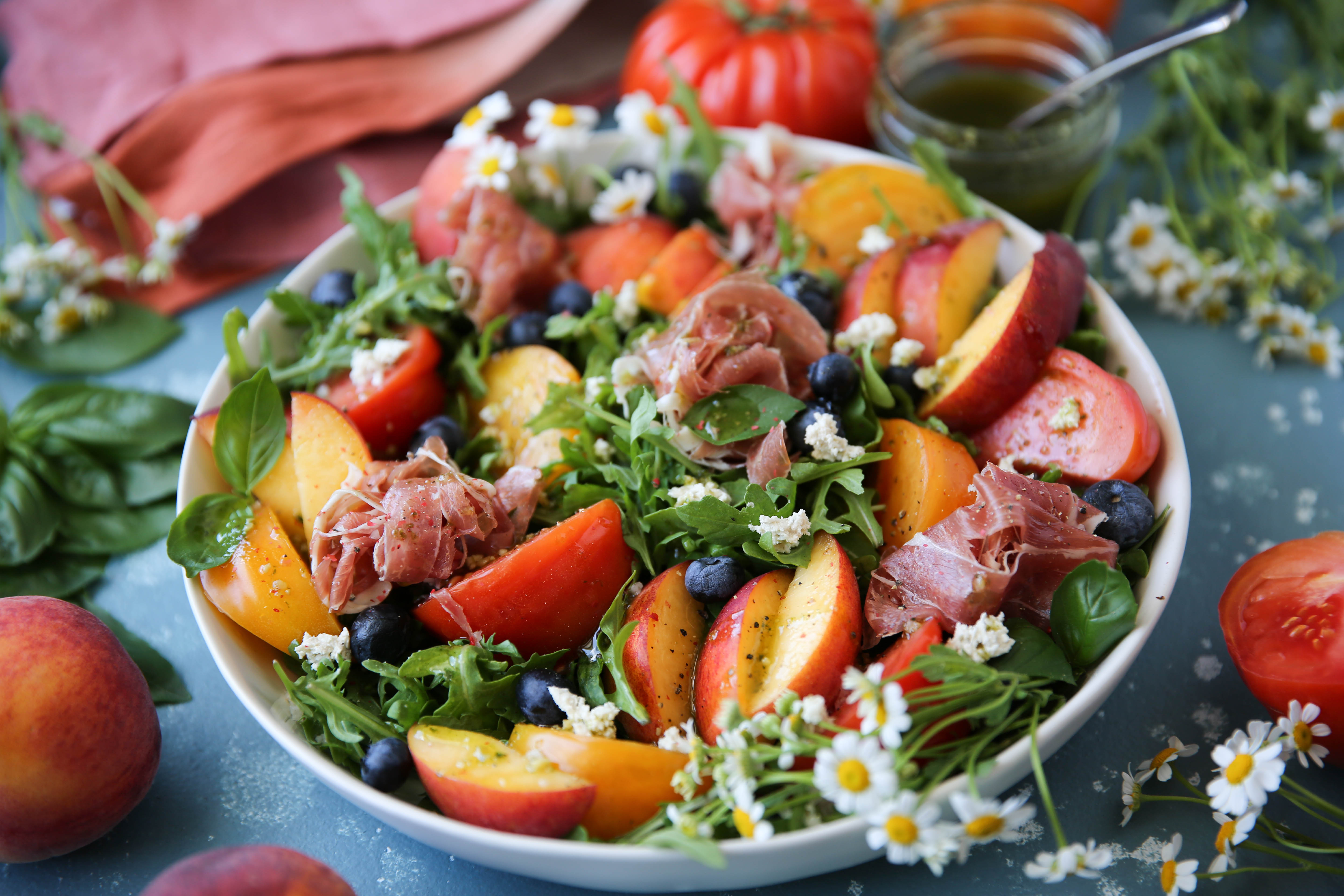 Peach Prosciutto Salad