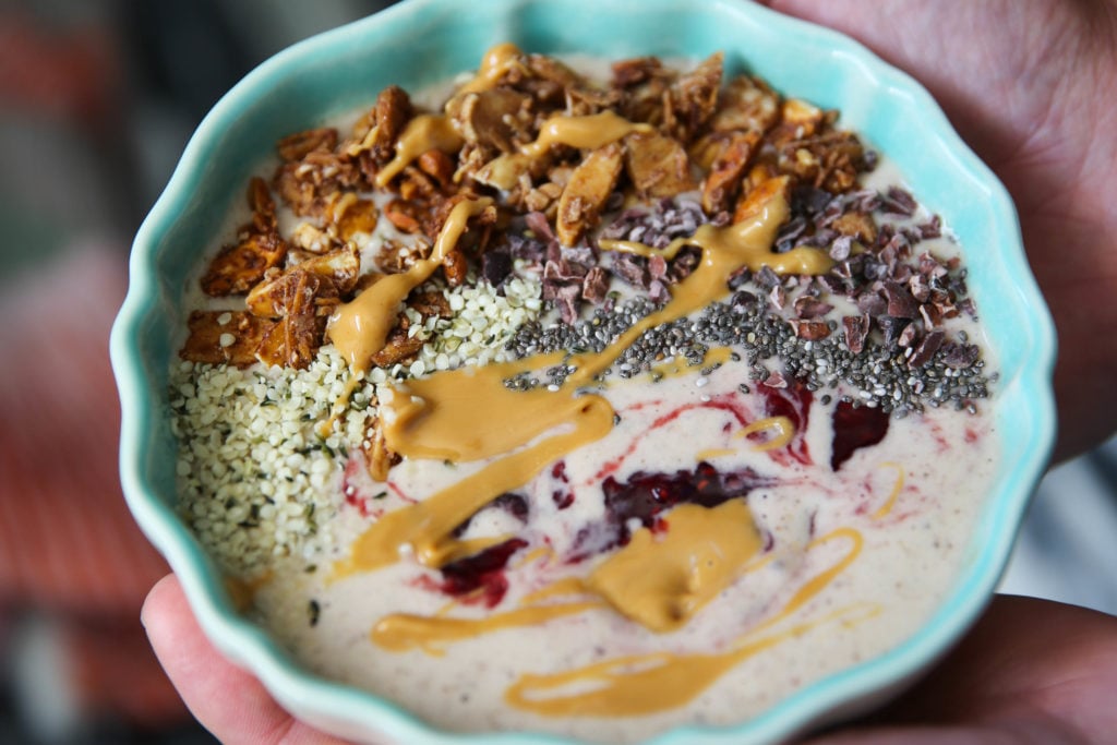 PaleOMG Peanut Butter & Jelly Smoothie Bowl