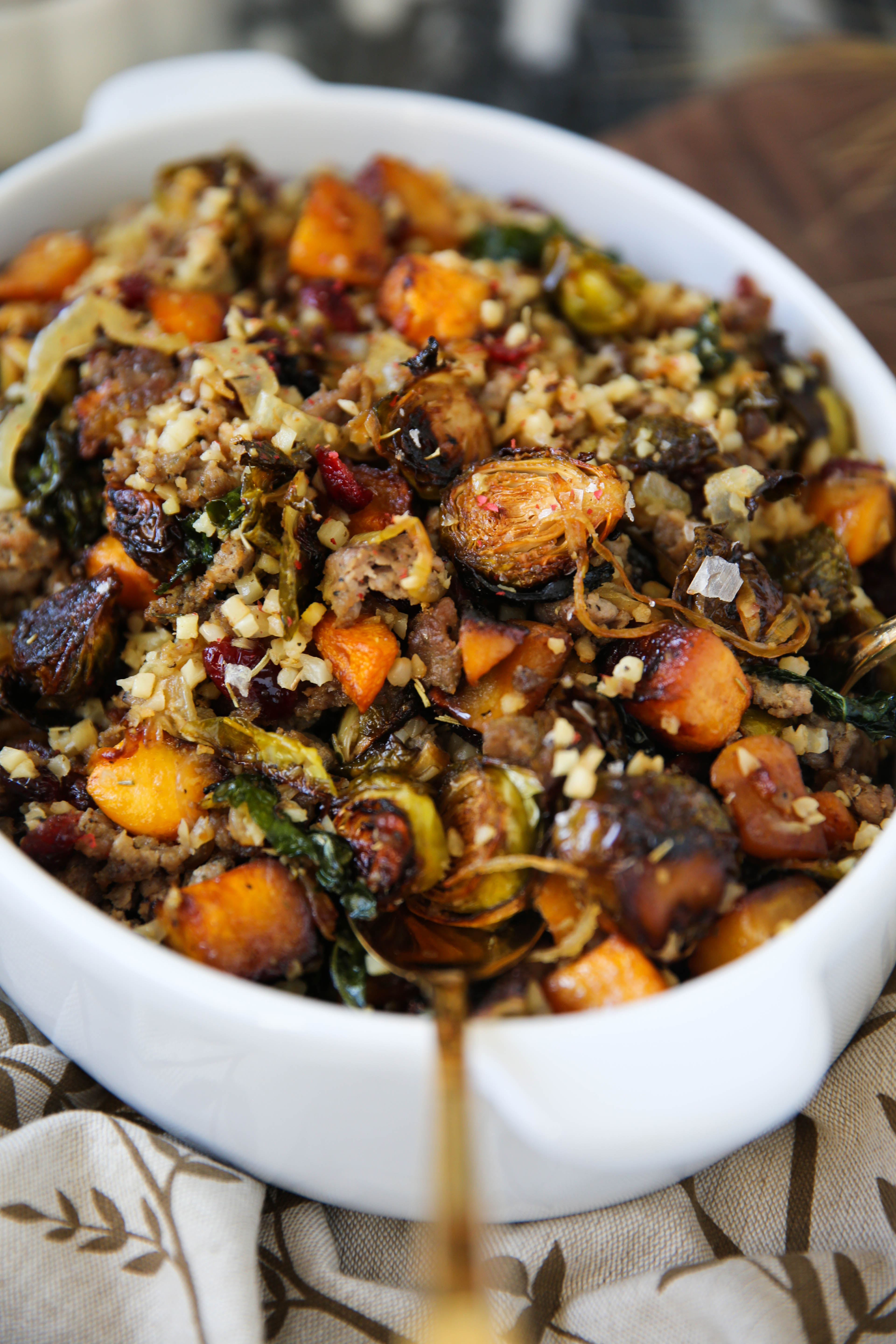 Brussels Sprouts & Butternut Squash Rice Pilaf - PaleOMG