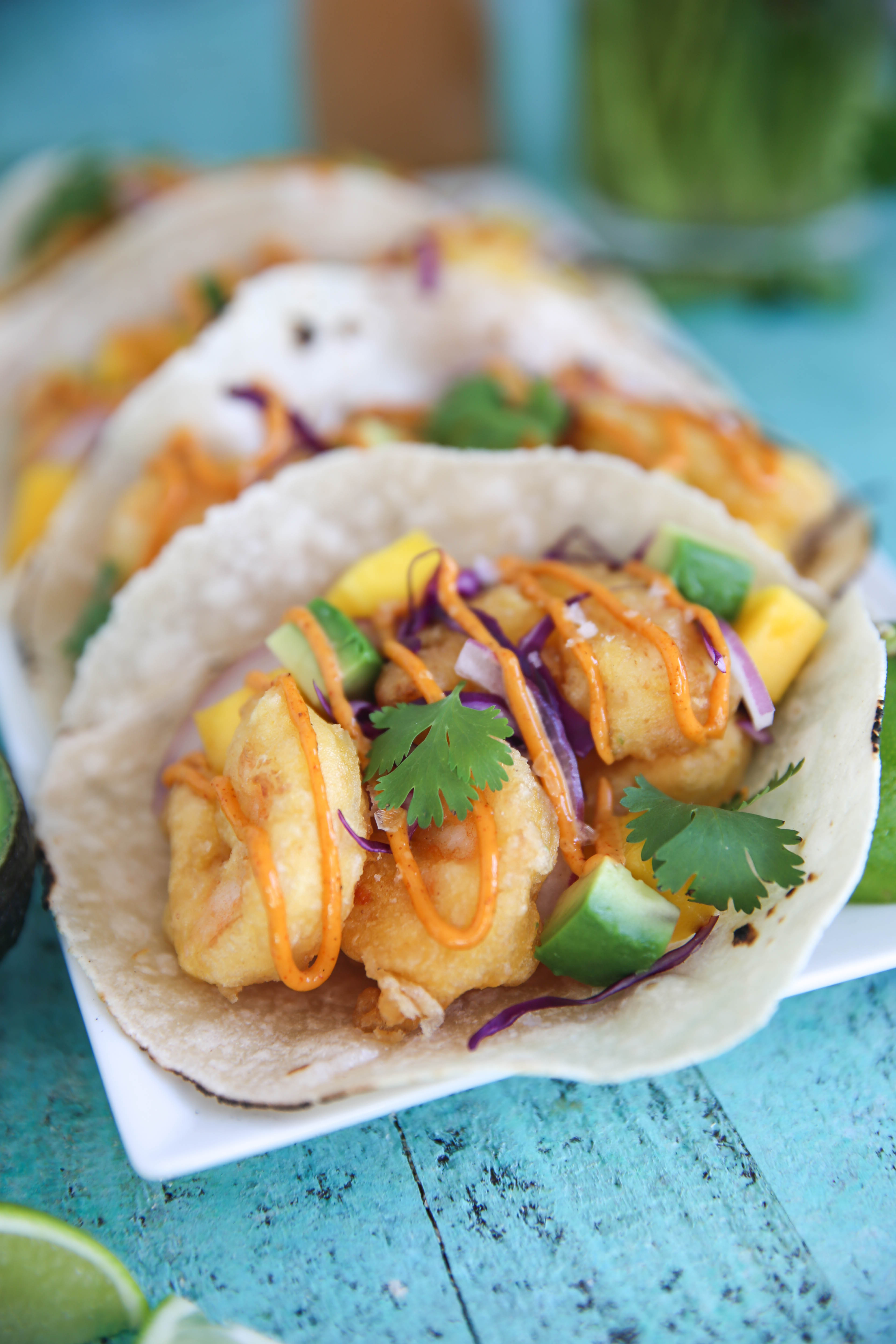 PaleOMG Battered Shrimp Tacos