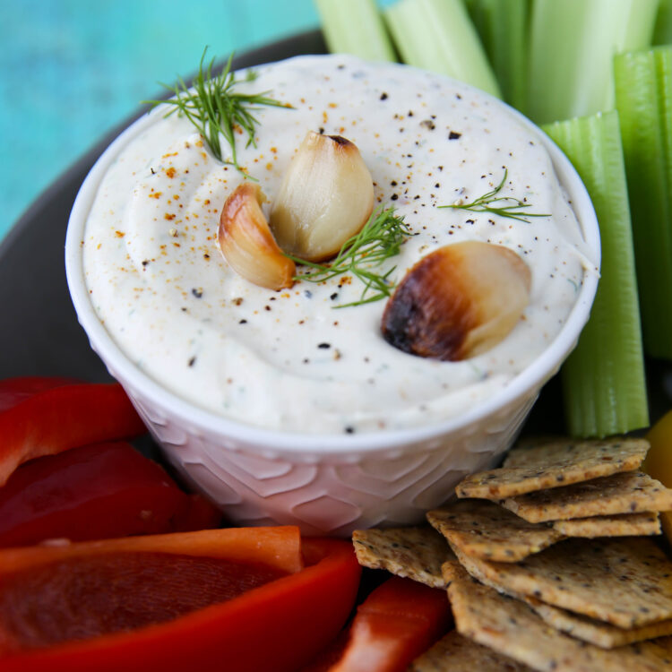 Roasted Garlic Dip PaleOMG