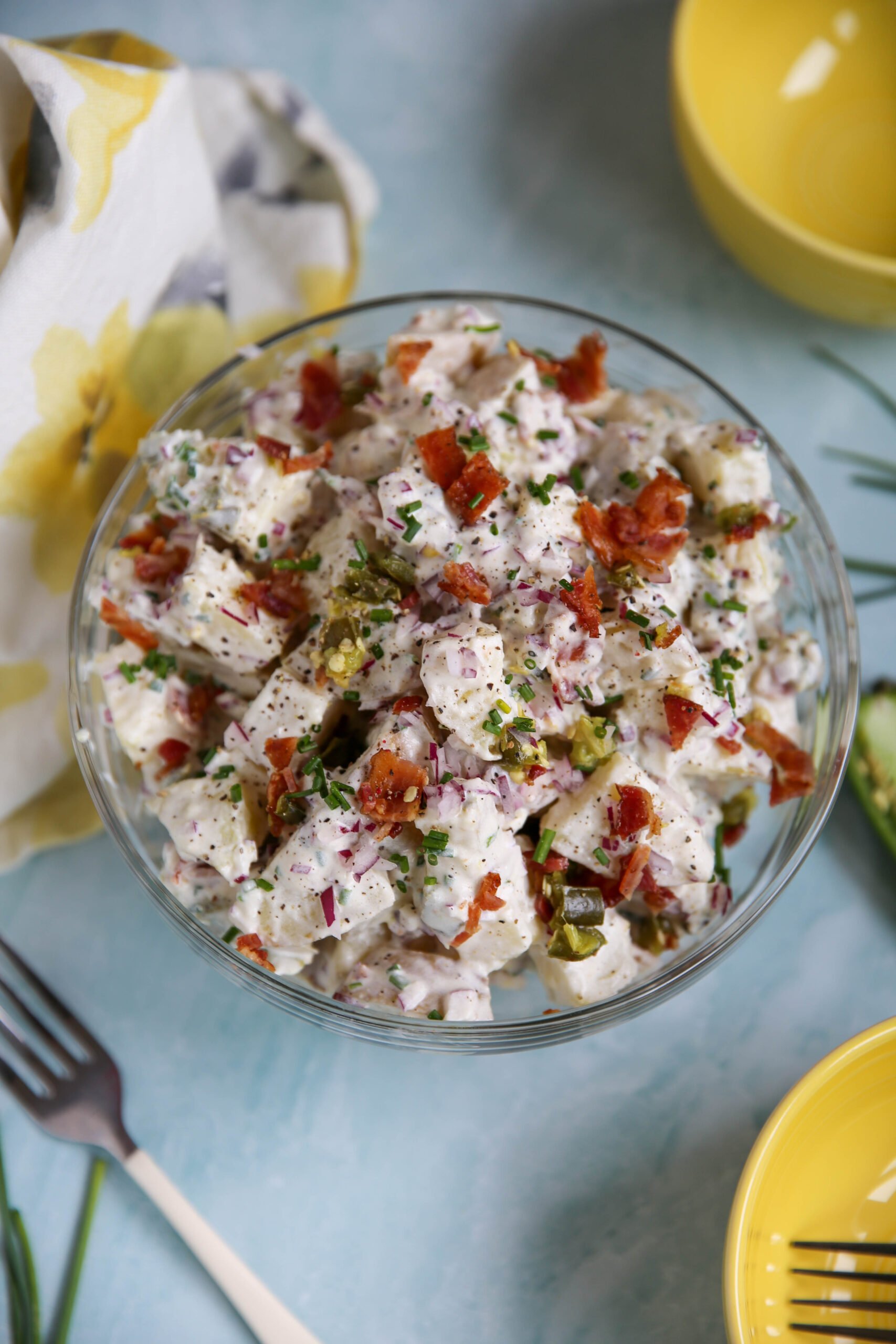 Jalapeno Popper Potato Salad featuring @Heath Riles Garlic Jalapeno Ru