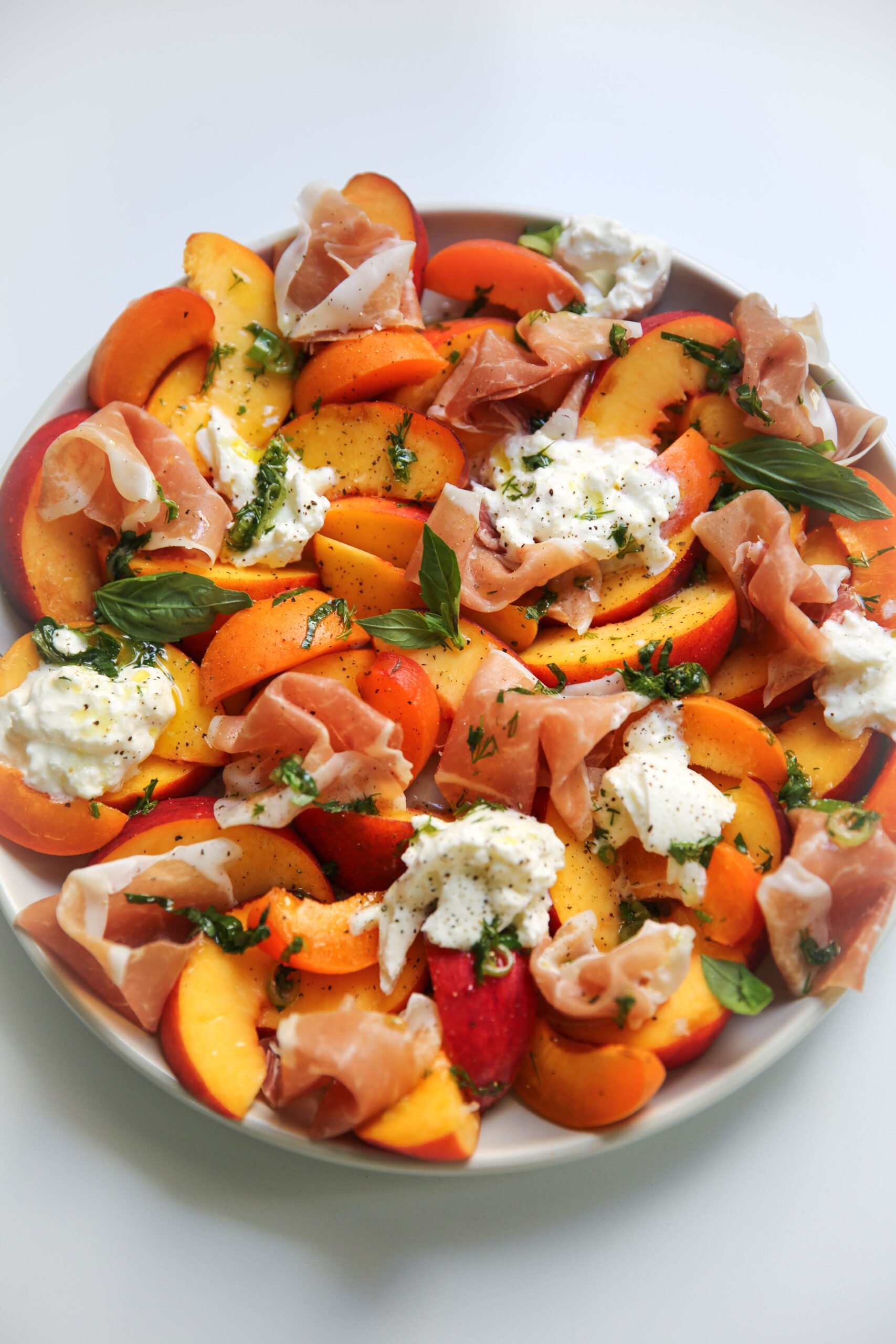 Peach & Burrata Salad - PaleOMG