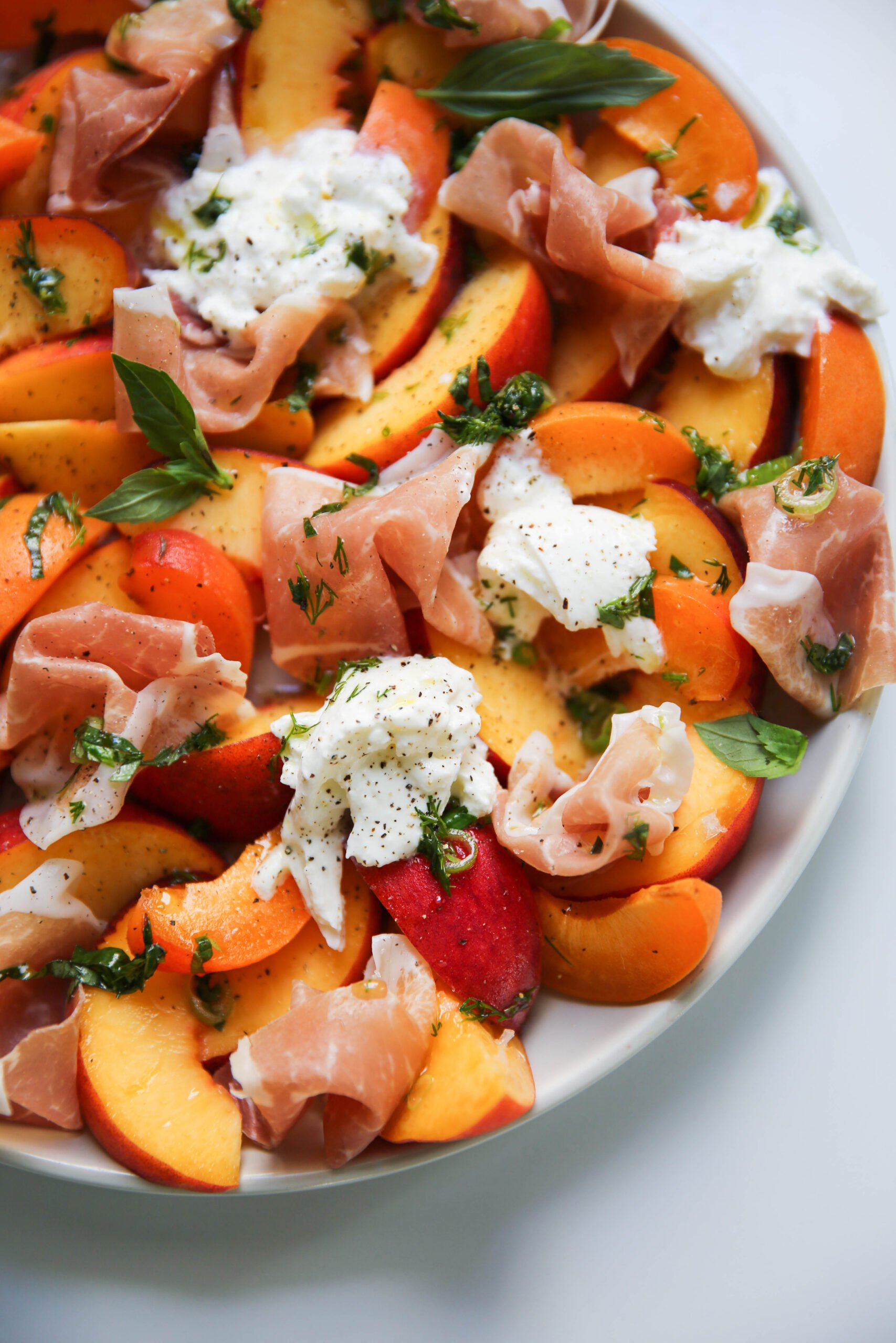 Peach & Burrata Salad - PaleOMG