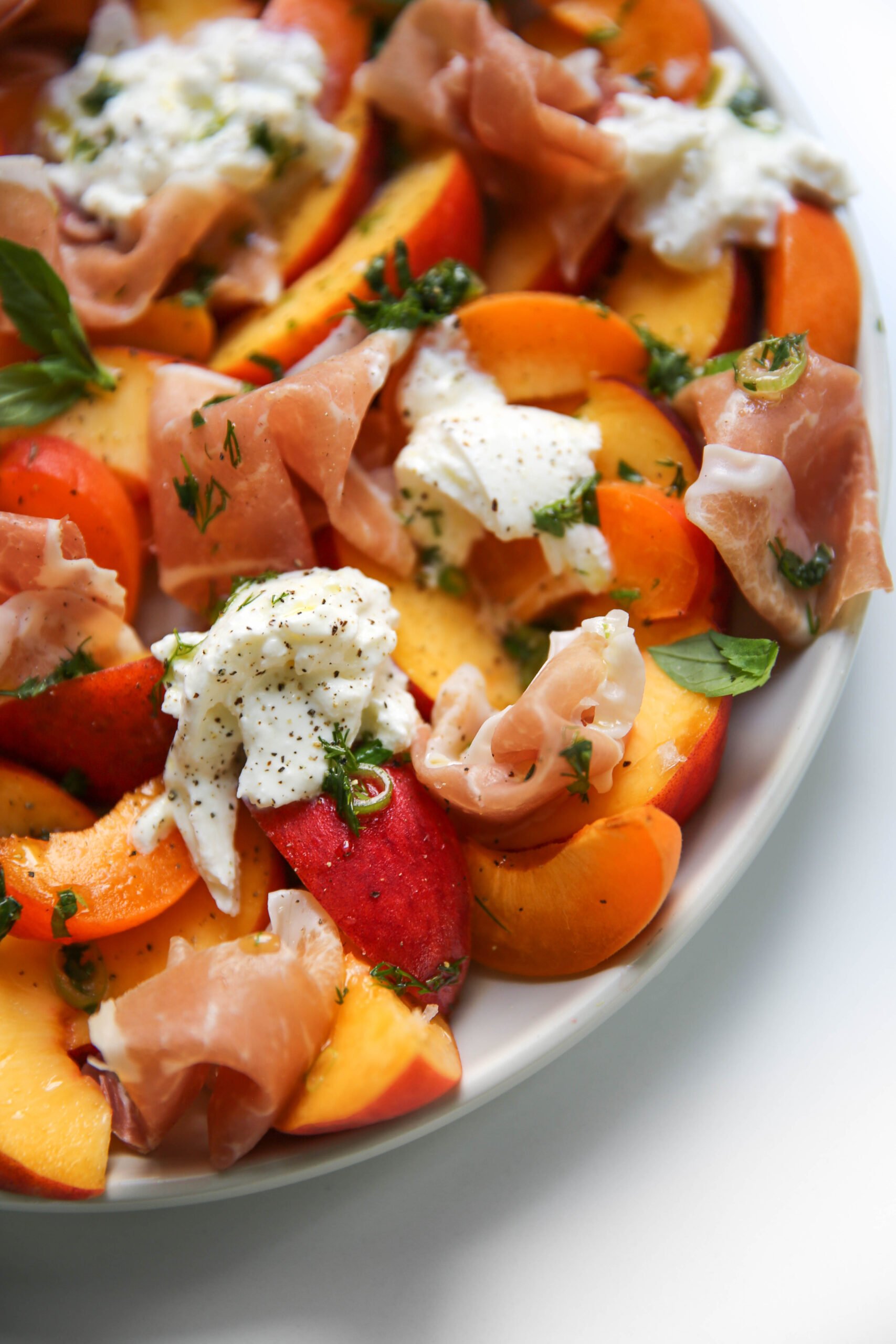 Peach & Burrata Salad - PaleOMG