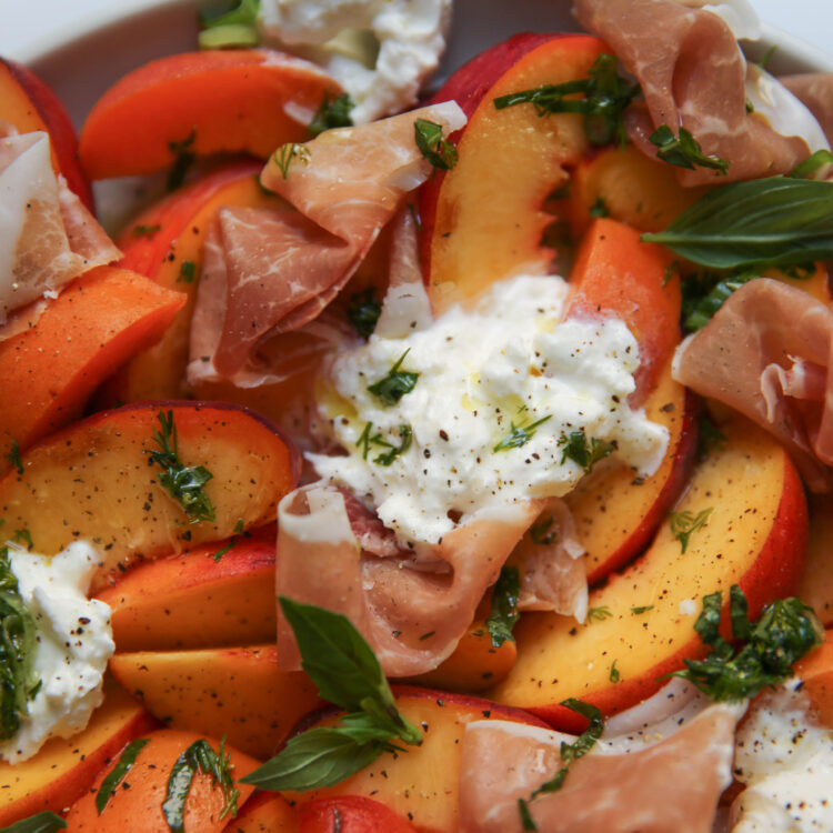 Peach & Burrata Salad - PaleOMG