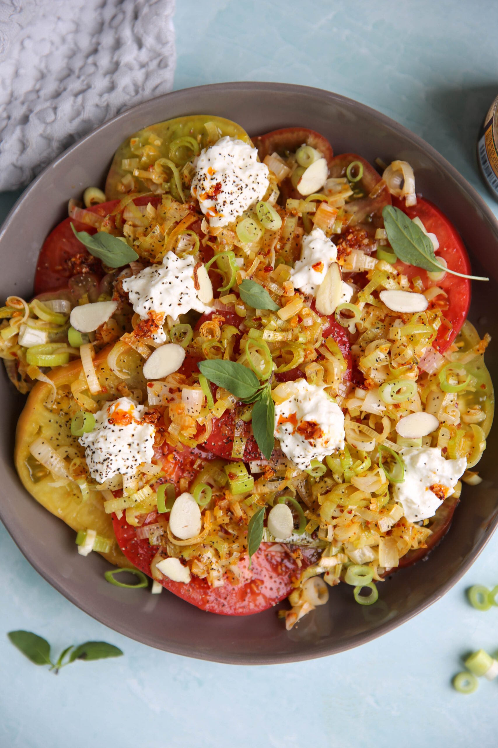 PaleOMG Tomato and Burrata Salad